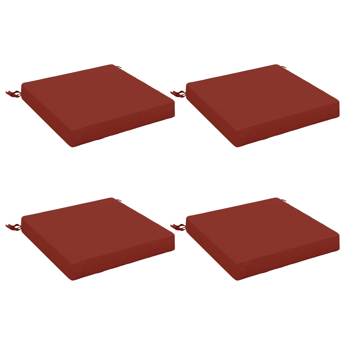 vidaXL 4-Piece Seat Cushions SOEST 4 pcs 100% Polyester Red