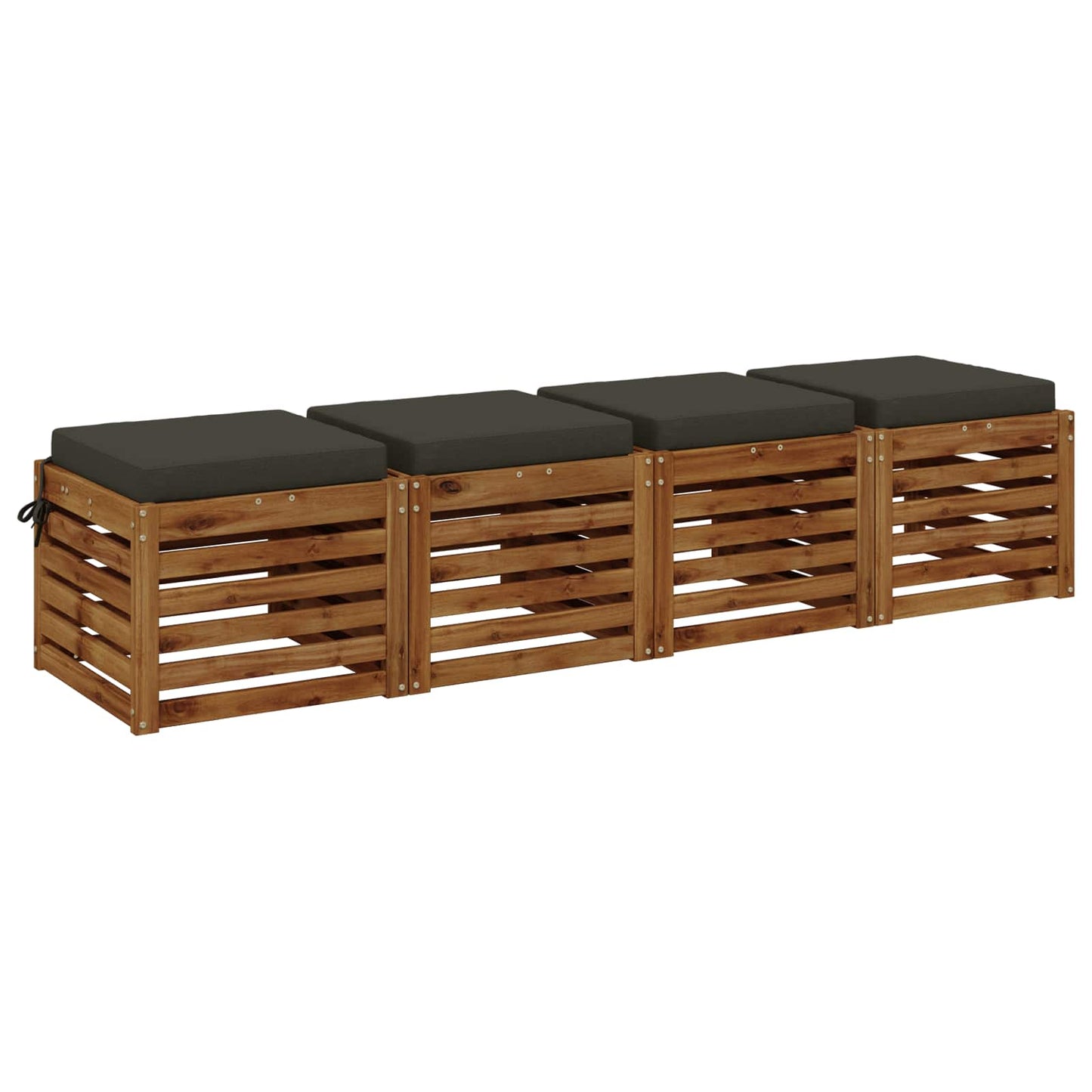 vidaXL 4-Piece Seat Cushions SOEST 4 pcs 100% Polyester Anthracite