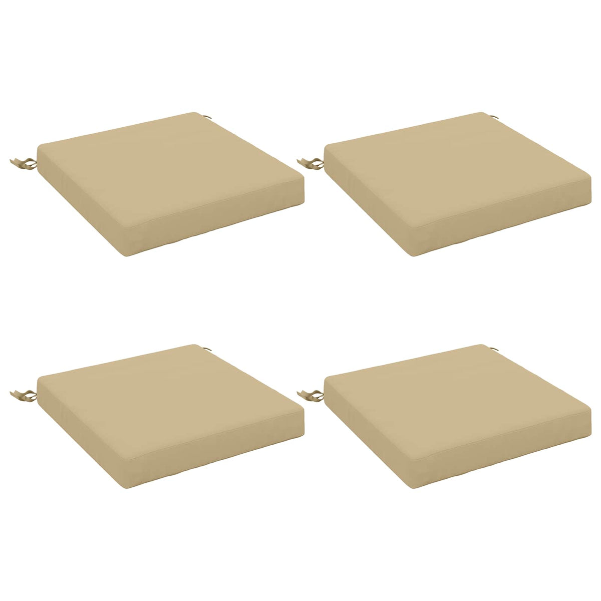 vidaXL 4-Piece Seat Cushions SOEST 4 pcs 100% Polyester Beige