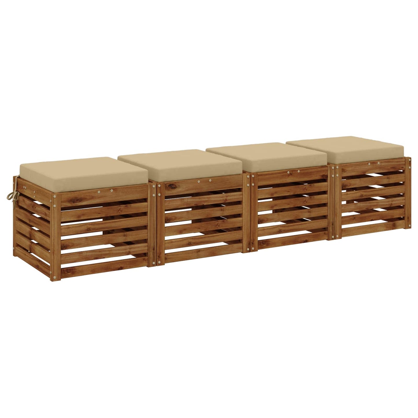 vidaXL 4-Piece Seat Cushions SOEST 4 pcs 100% Polyester Beige