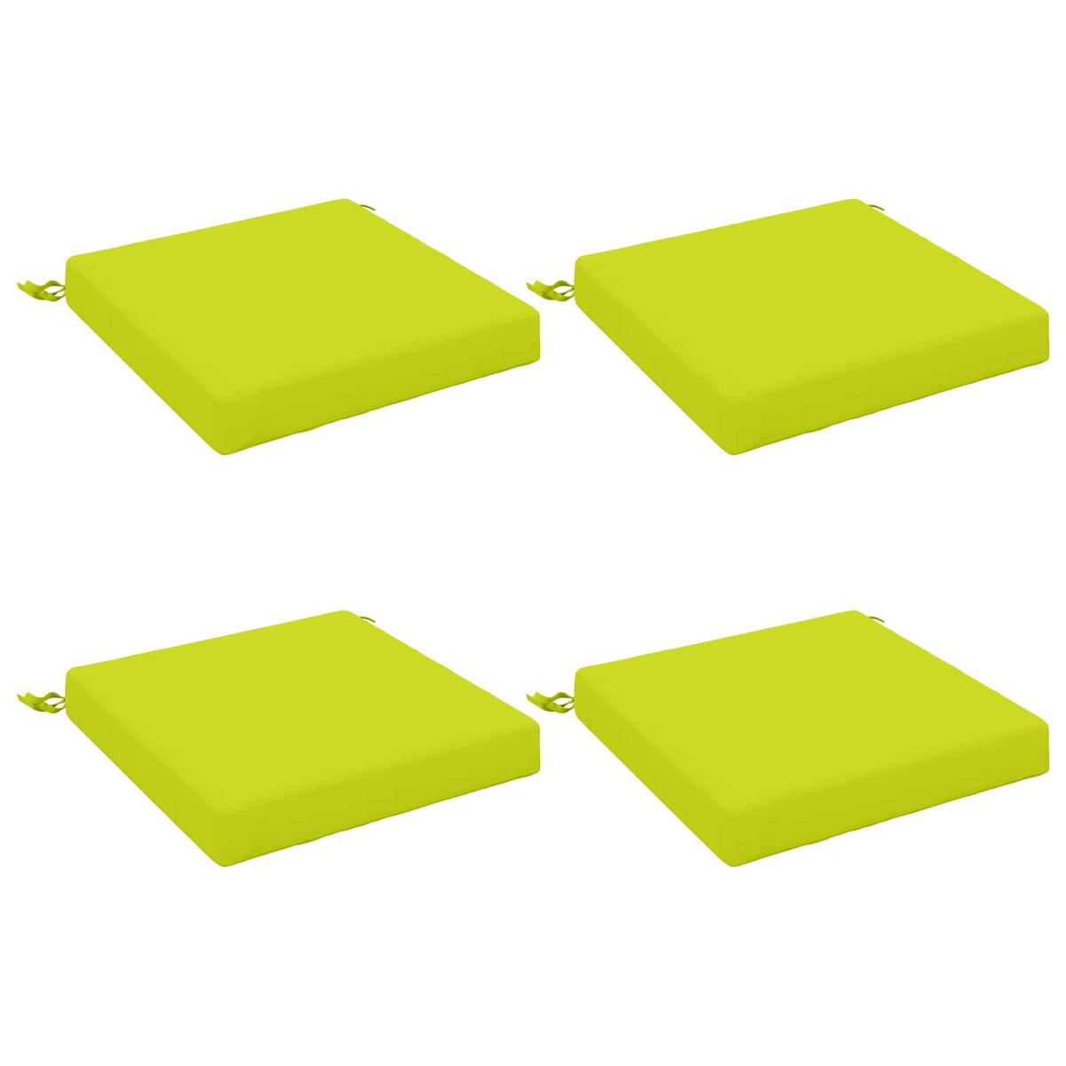 vidaXL 4-Piece Seat Cushions SOEST 4 pcs 100% Polyester Bright Green