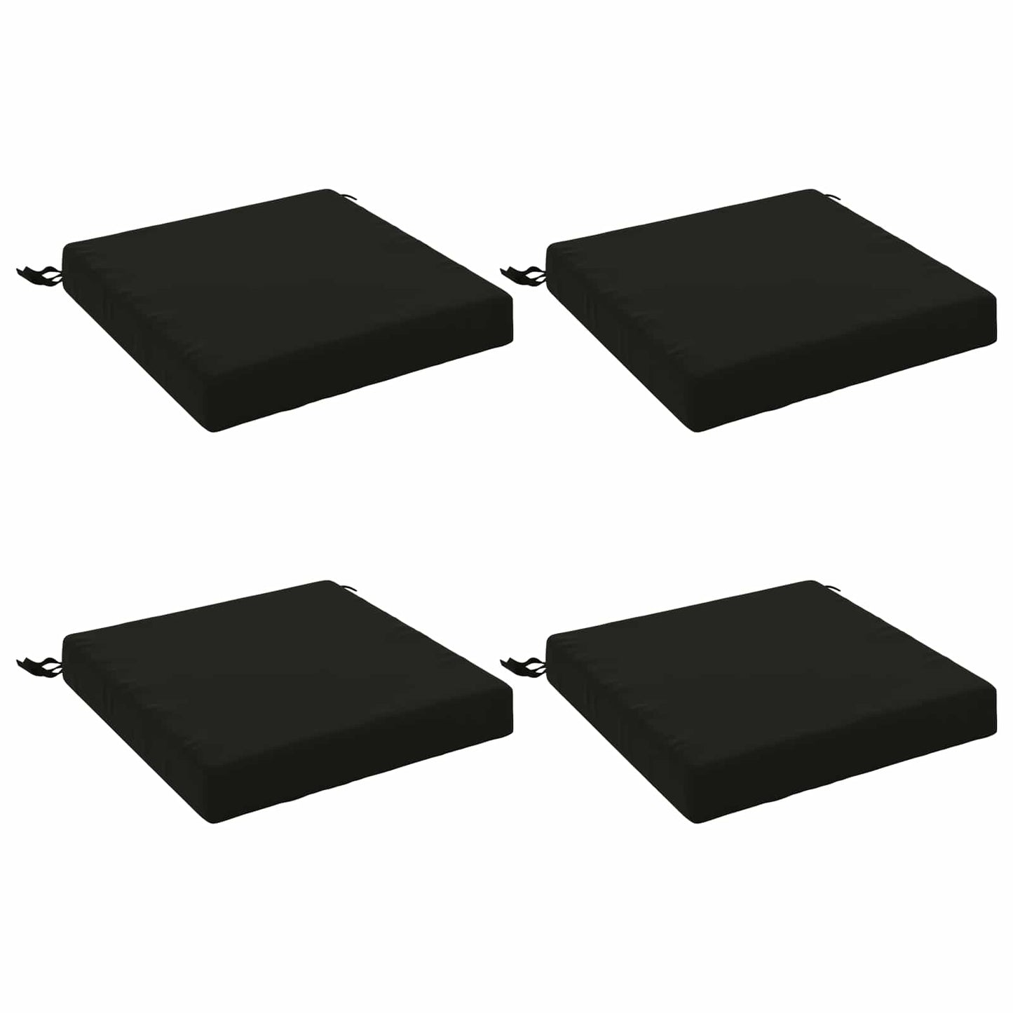 vidaXL 4-Piece Seat Cushions SOEST 4 pcs 100% Polyester Black
