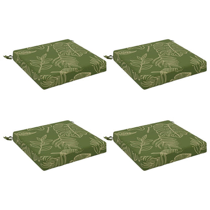 vidaXL 4-Piece Seat Cushions SOEST 4 pcs 100% Polyester Leaf Design