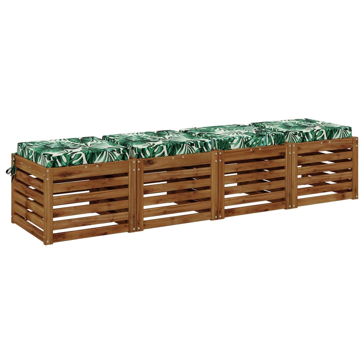 vidaXL 4-Piece Seat Cushions SOEST 4 pcs 100% Polyester Leaf Pattern