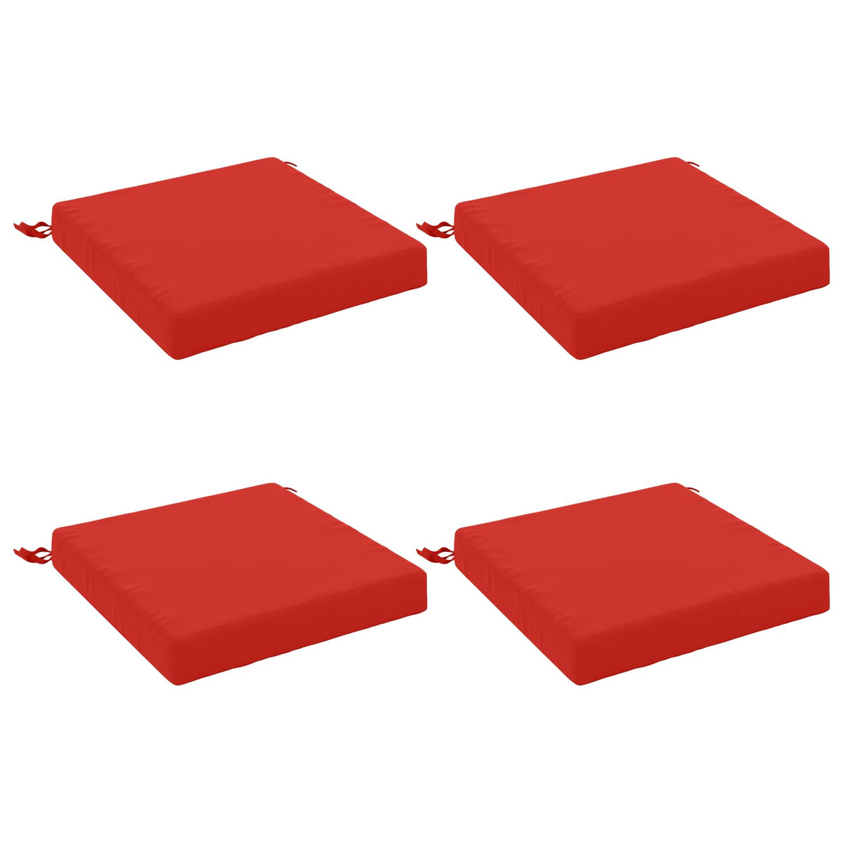 vidaXL 4-Piece Seat Cushions SOEST 4 pcs 100% Polyester Red