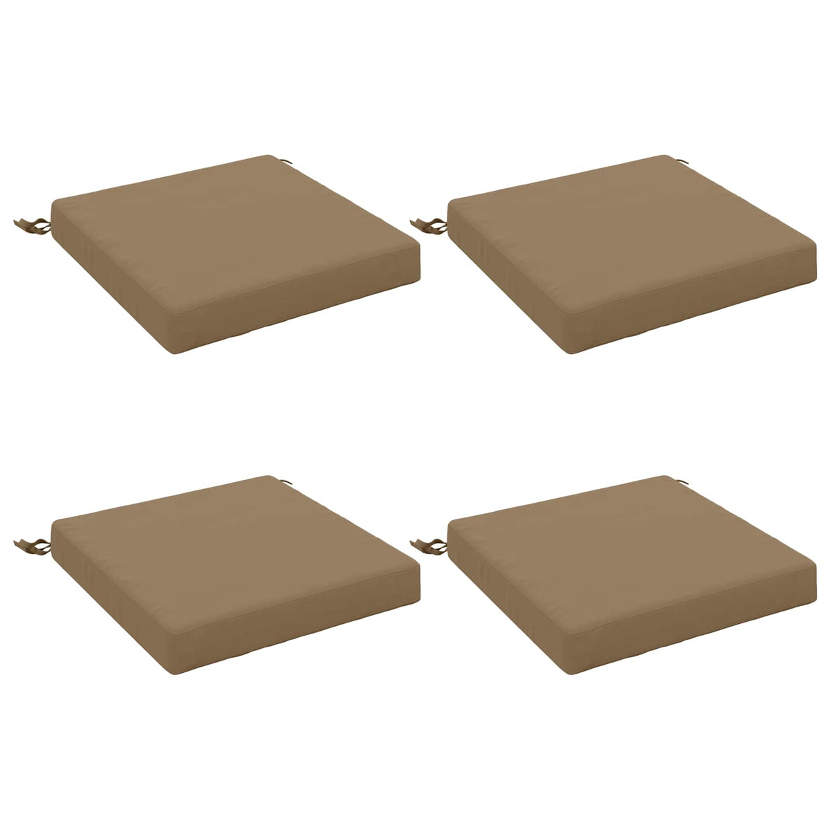 vidaXL 4-Piece Seat Cushions SOEST 4 pcs 100% Polyester Taupe
