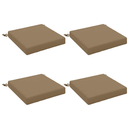vidaXL 4-Piece Seat Cushions SOEST 4 pcs 100% Polyester Taupe