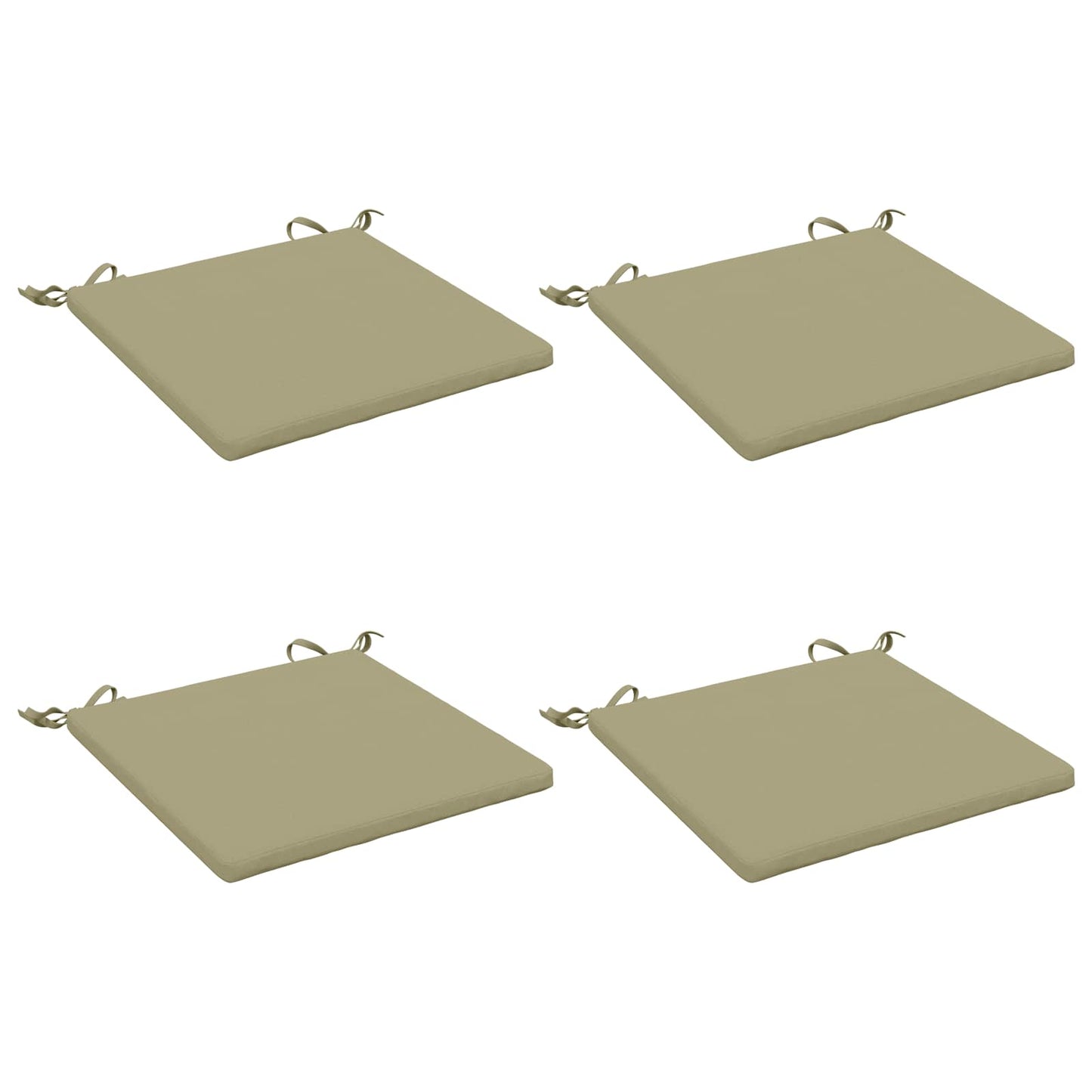 vidaXL 4-Piece Seat Cushions SOEST 4 pcs 100% Polyester Light Green