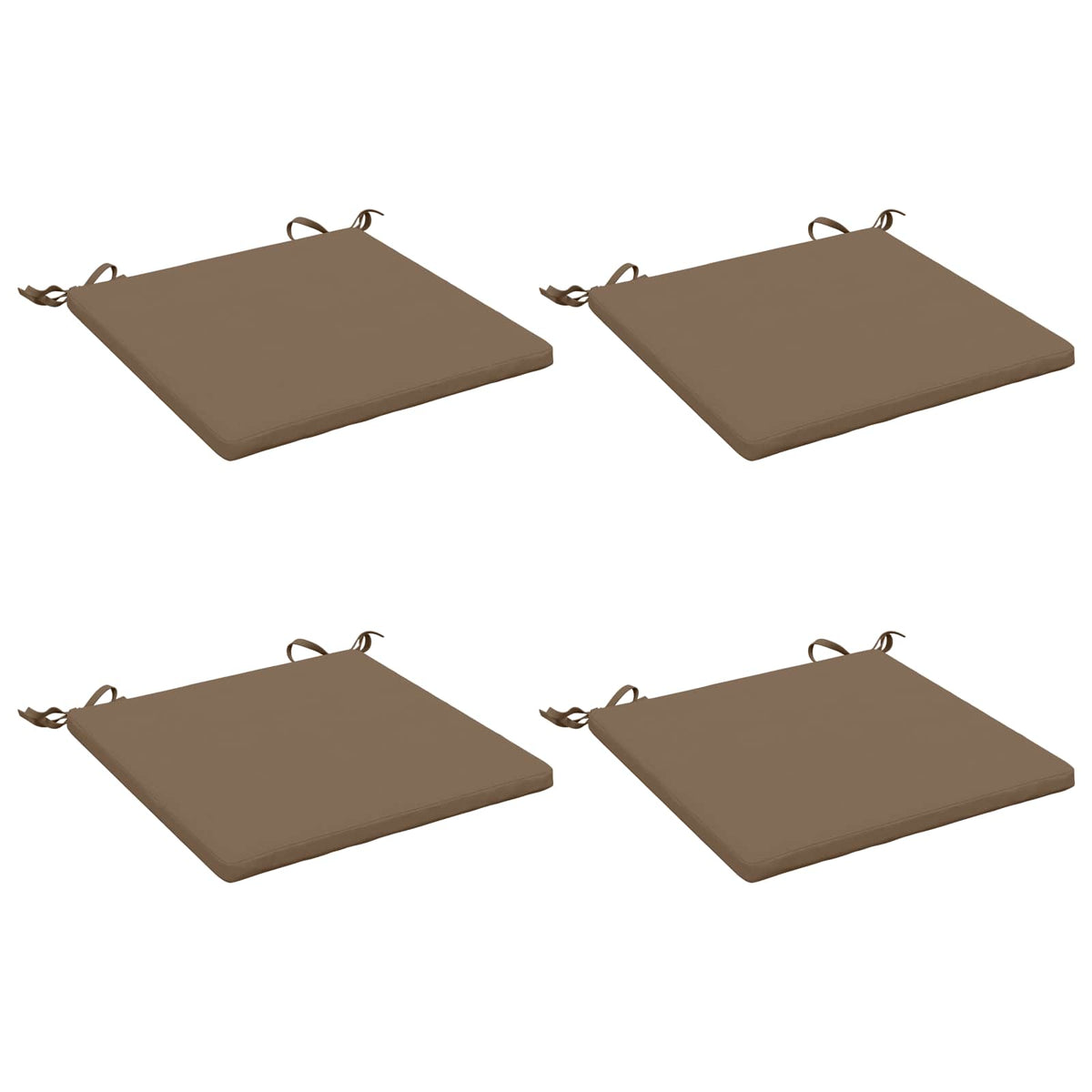 vidaXL 4-Piece Seat Cushions SOEST 4 pcs 100% Polyester Taupe