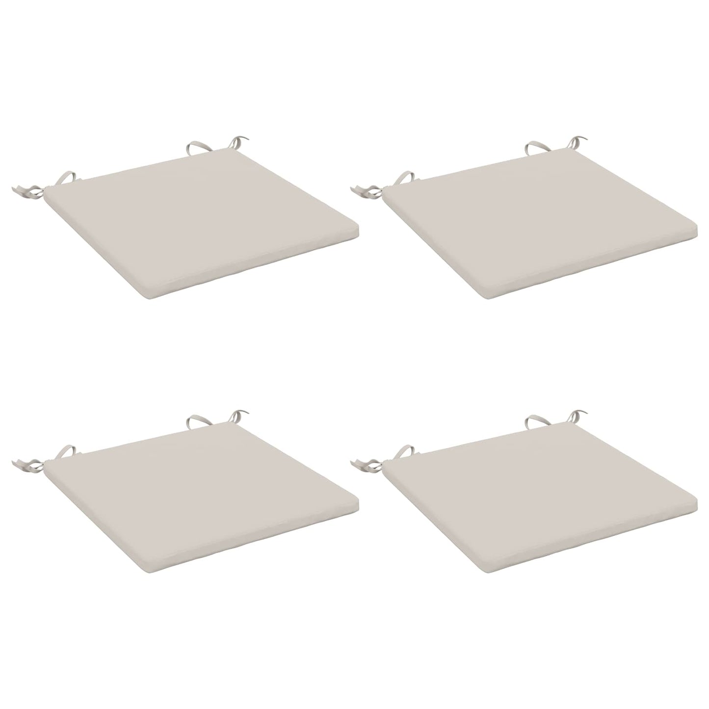 vidaXL 4-Piece Seat Cushions SOEST 4 pcs 100% Polyester White