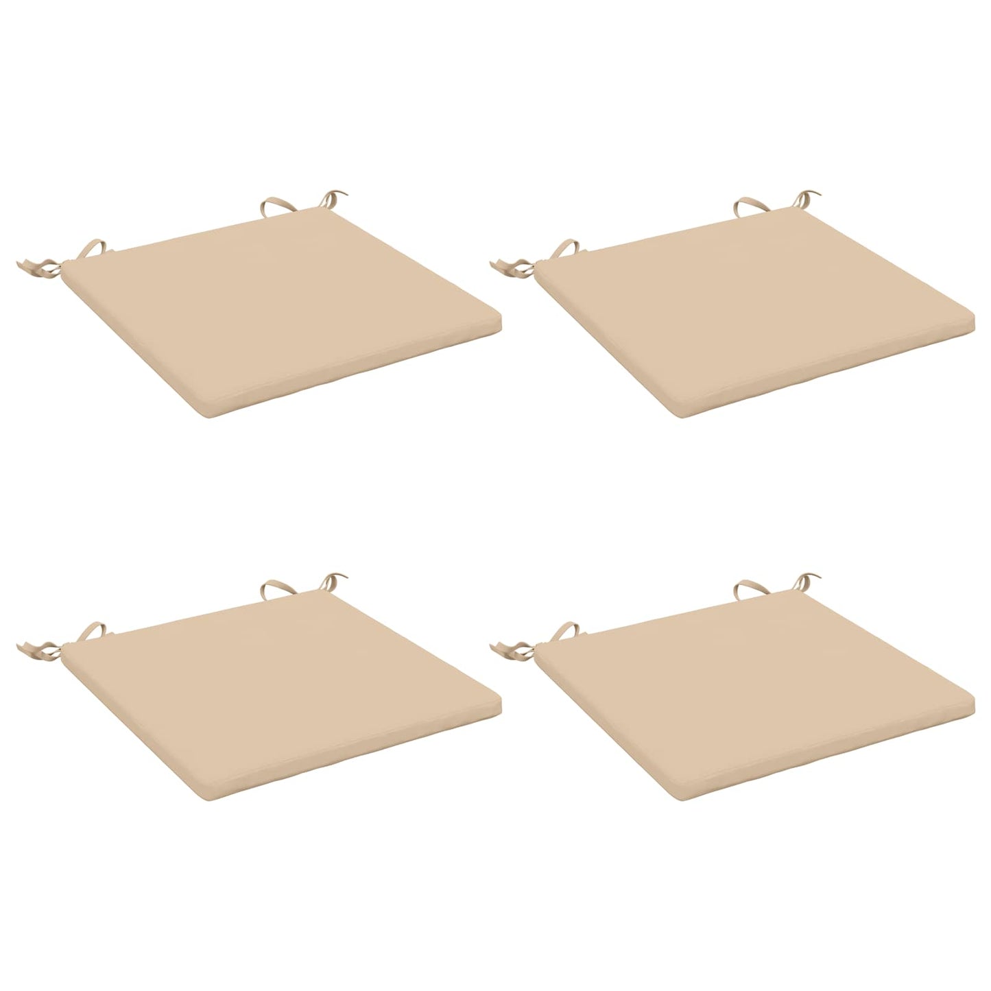 vidaXL 4-Piece Seat Cushions SOEST 4 pcs 100% Polyester Cream
