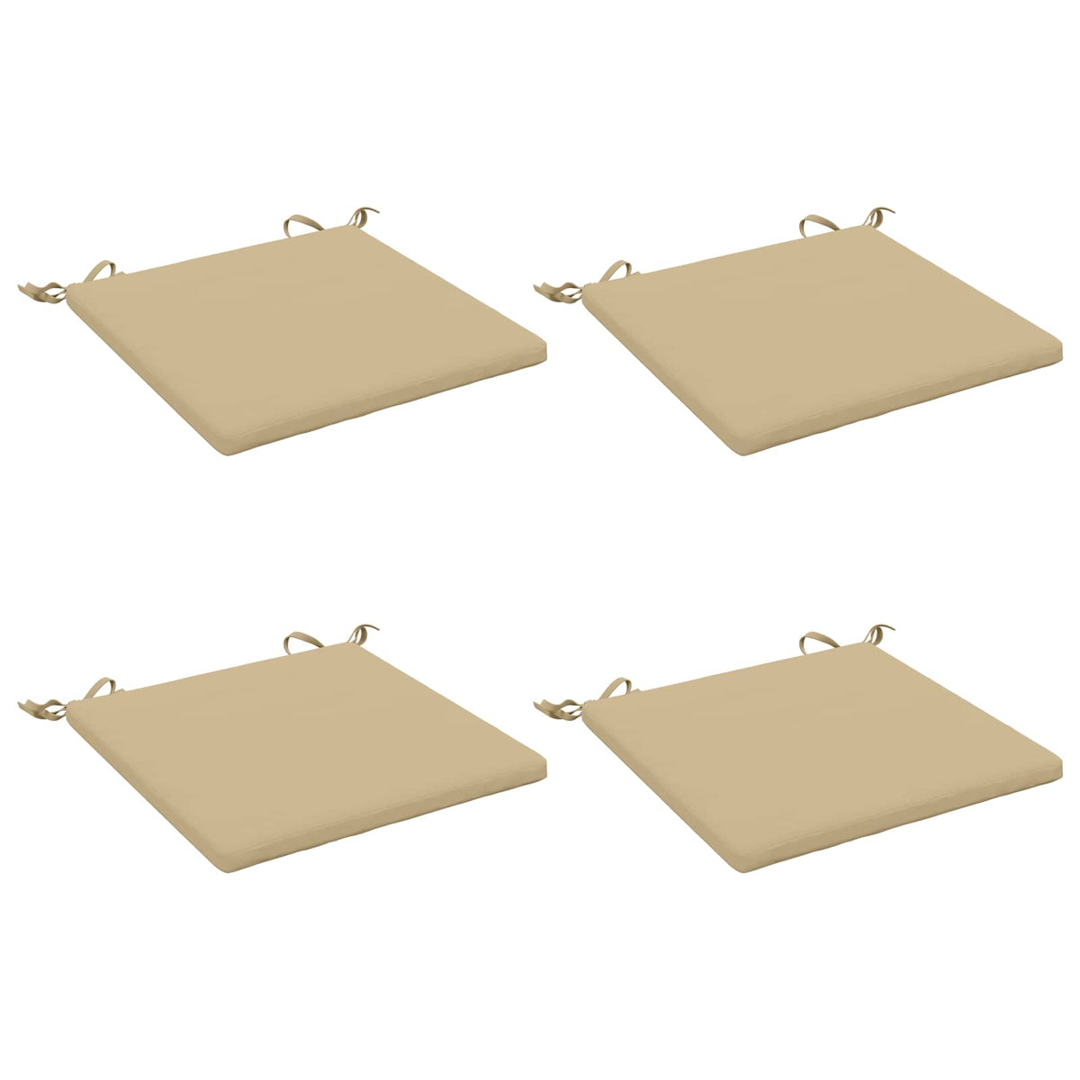 vidaXL 4-Piece Seat Cushions SOEST 4 pcs 100% Polyester Beige