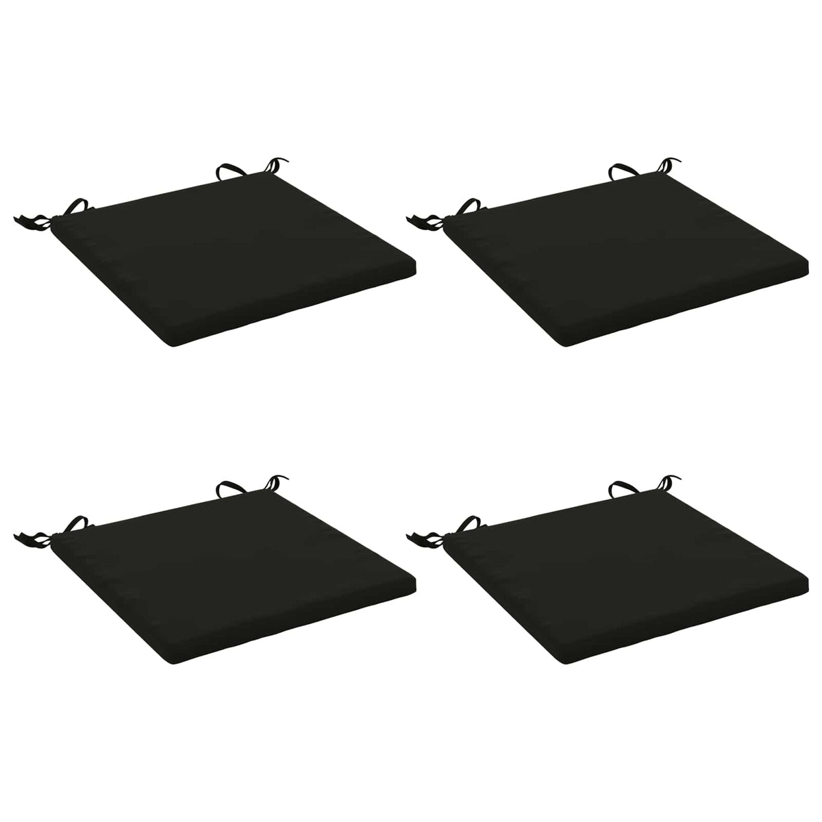 vidaXL 4-Piece Seat Cushions SOEST 4 pcs 100% Polyester Black