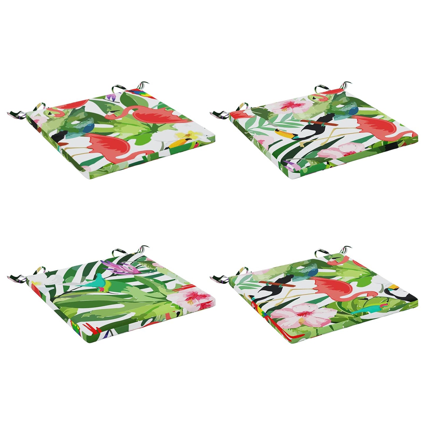 vidaXL 4-Piece Seat Cushions SOEST 4 pcs 100% Polyester Multicolour