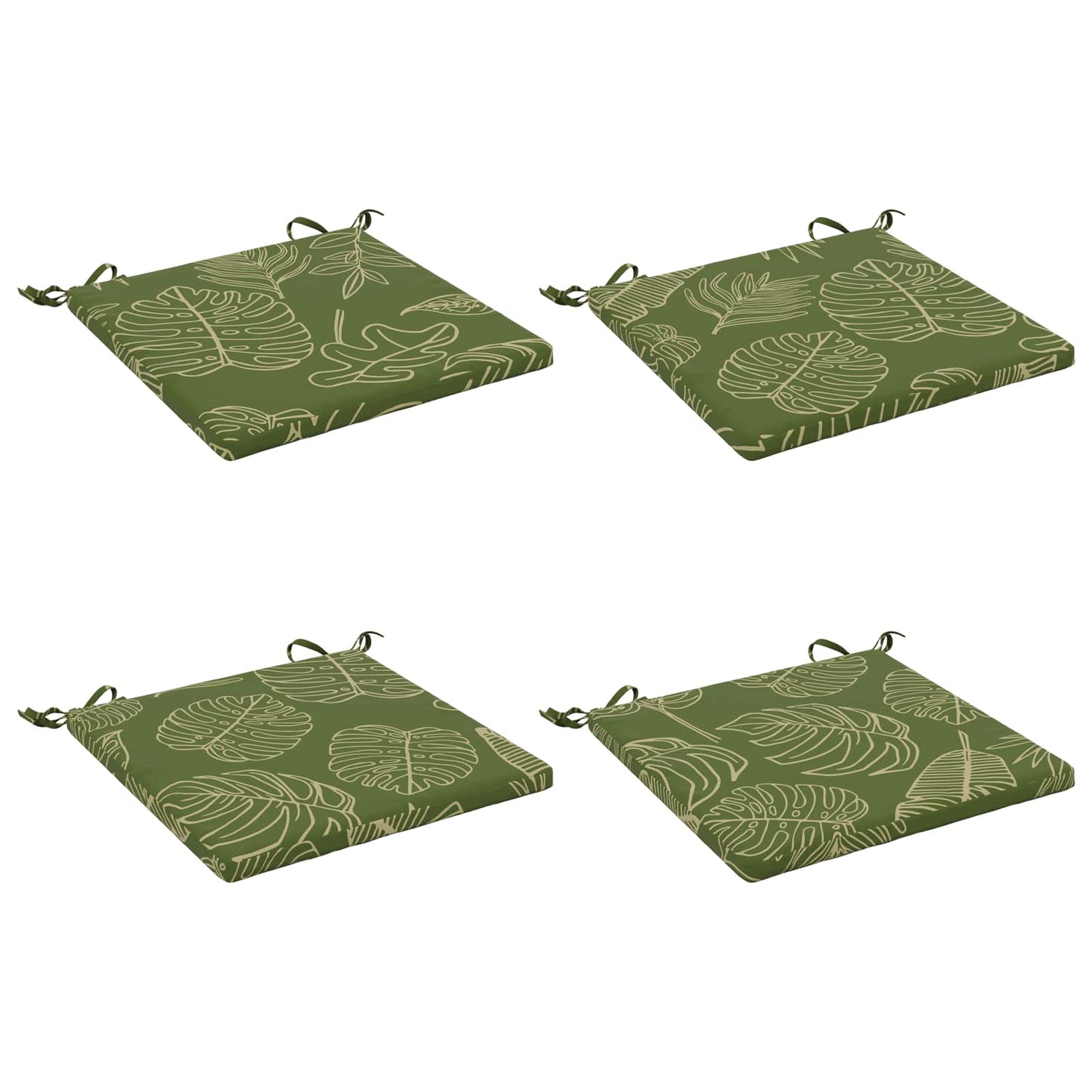 vidaXL 4-Piece Seat Cushions SOEST 4 pcs 100% Polyester Leaf Design