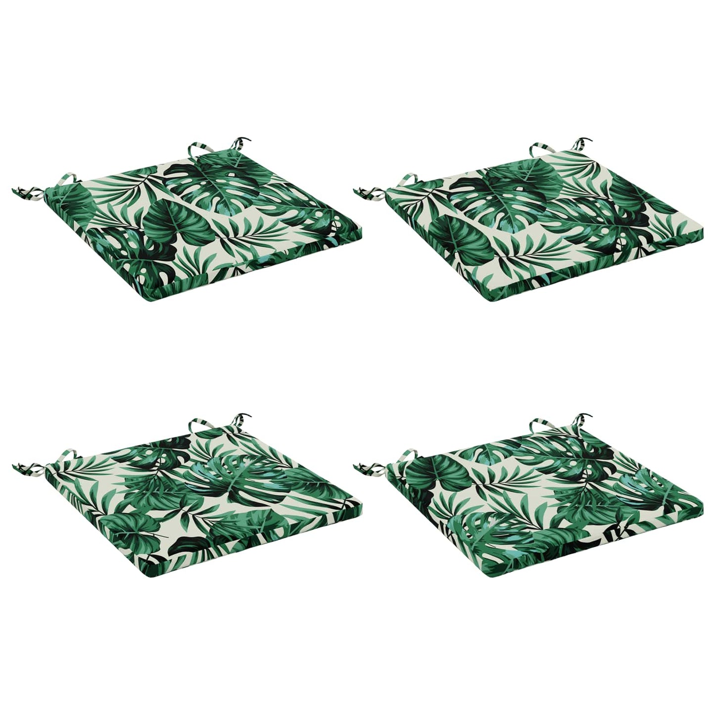 vidaXL 4-Piece Seat Cushions SOEST 4 pcs 100% Polyester Leaf Pattern