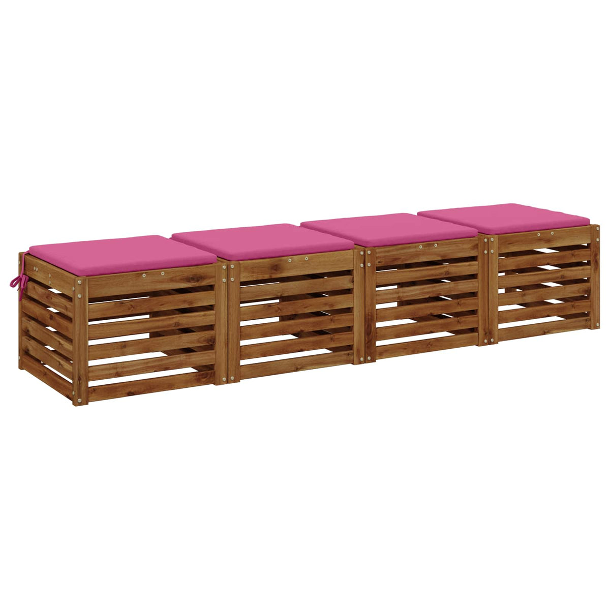 vidaXL 4-Piece Seat Cushions SOEST 4 pcs 100% Polyester Pink