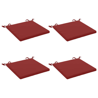 vidaXL 4-Piece Seat Cushions SOEST 4 pcs 100% Polyester Wine Red