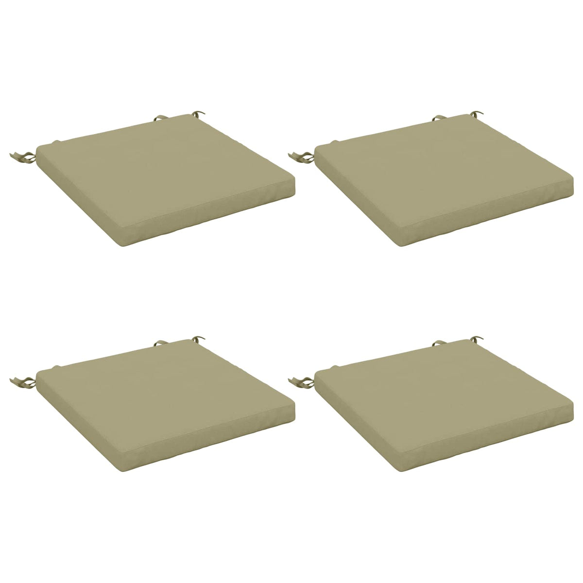 vidaXL 4-Piece Seat Cushions SOEST 4 pcs 100% Polyester Light Green