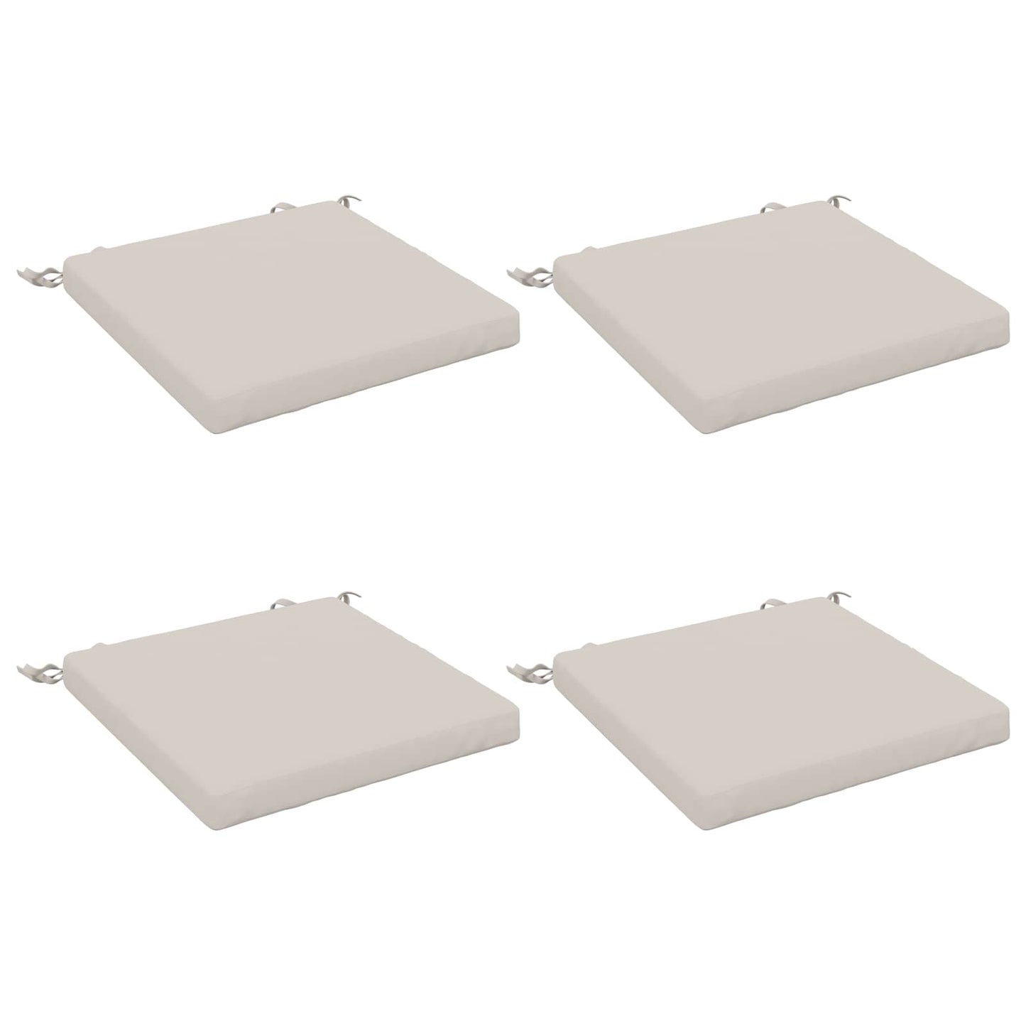 vidaXL 4-Piece Seat Cushions SOEST 4 pcs 100% Polyester White