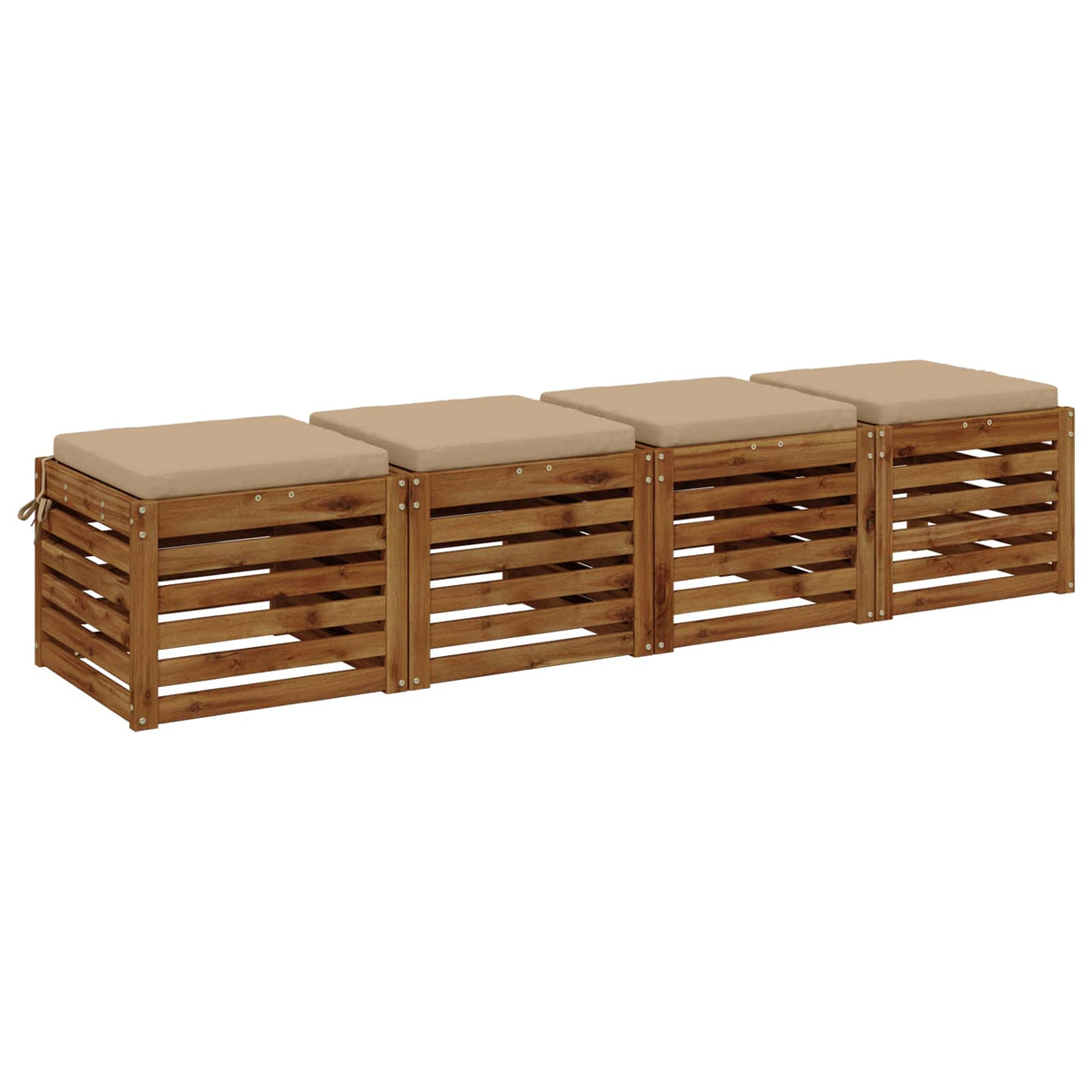 vidaXL 4-Piece Seat Cushions SOEST 4 pcs 100% Polyester Sand