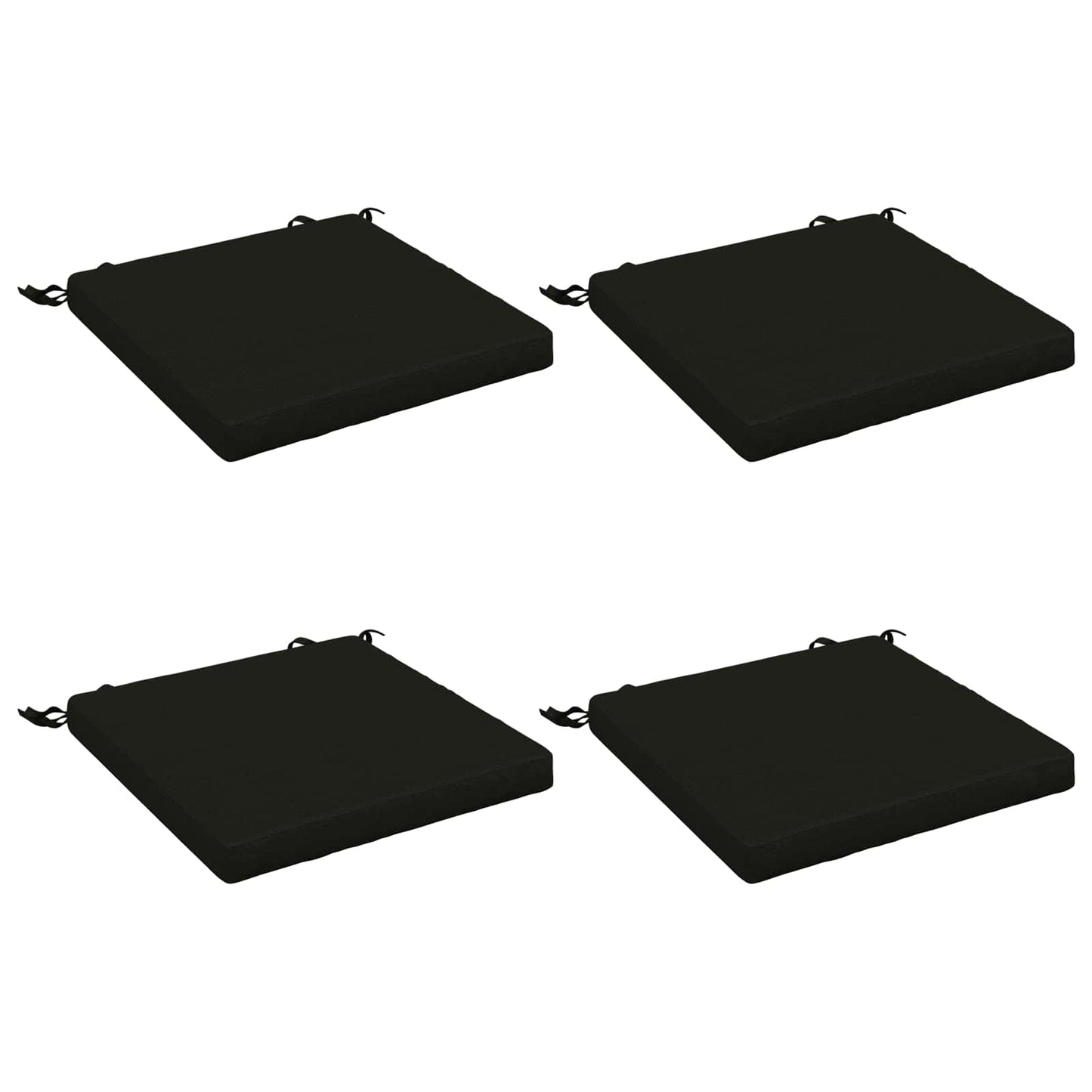 vidaXL 4-Piece Seat Cushions SOEST 4 pcs 100% Polyester Black