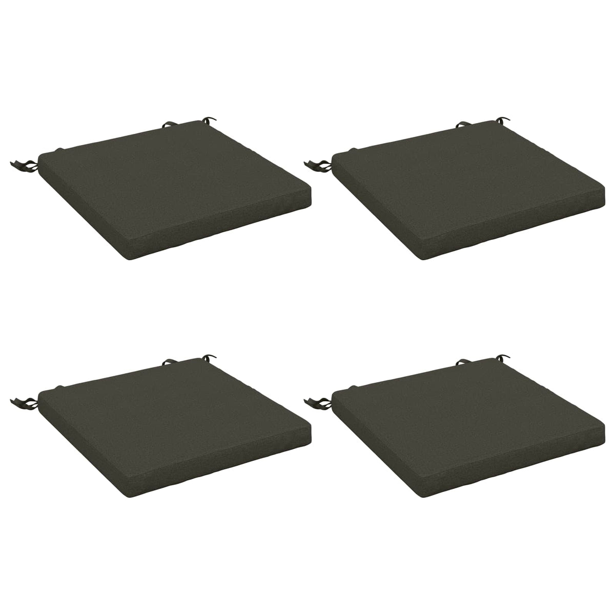 vidaXL 4-Piece Seat Cushions SOEST 4 pcs 100% Polyester Anthracite