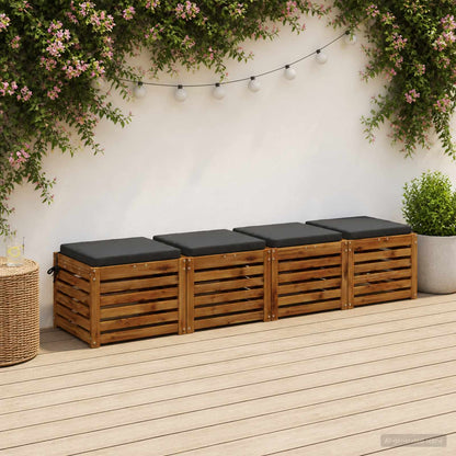 vidaXL 4-Piece Seat Cushions SOEST 4 pcs 100% Polyester Anthracite
