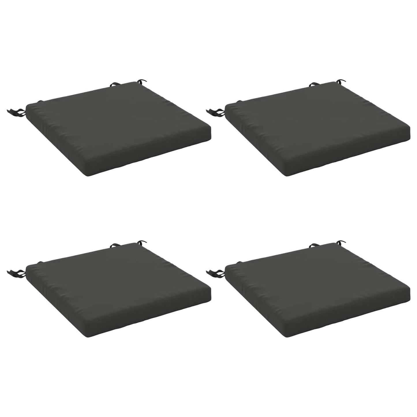 vidaXL 4-Piece Seat Cushions SOEST 4 pcs 100% Polyester Anthracite