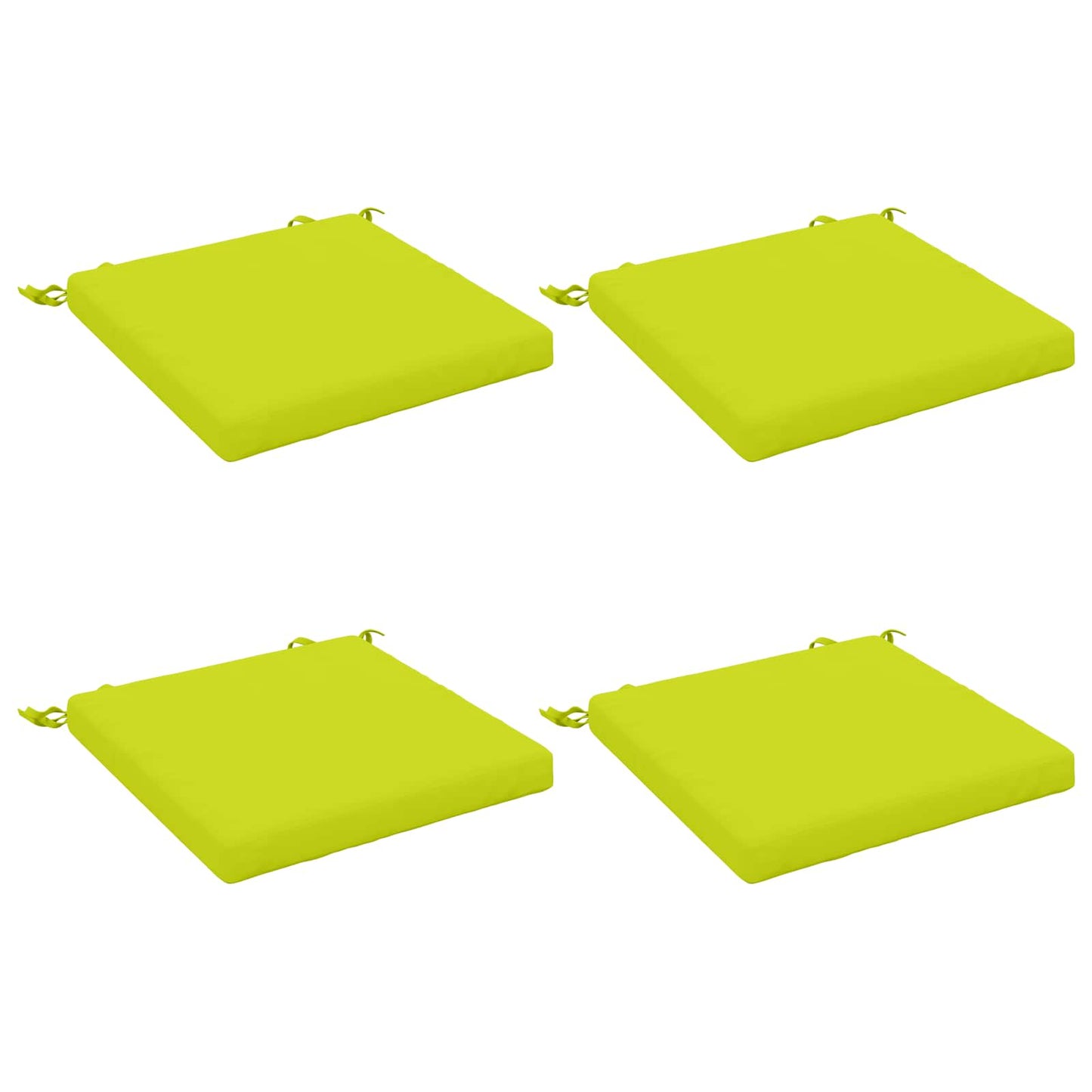 vidaXL 4-Piece Seat Cushions SOEST 4 pcs 100% Polyester Bright Green