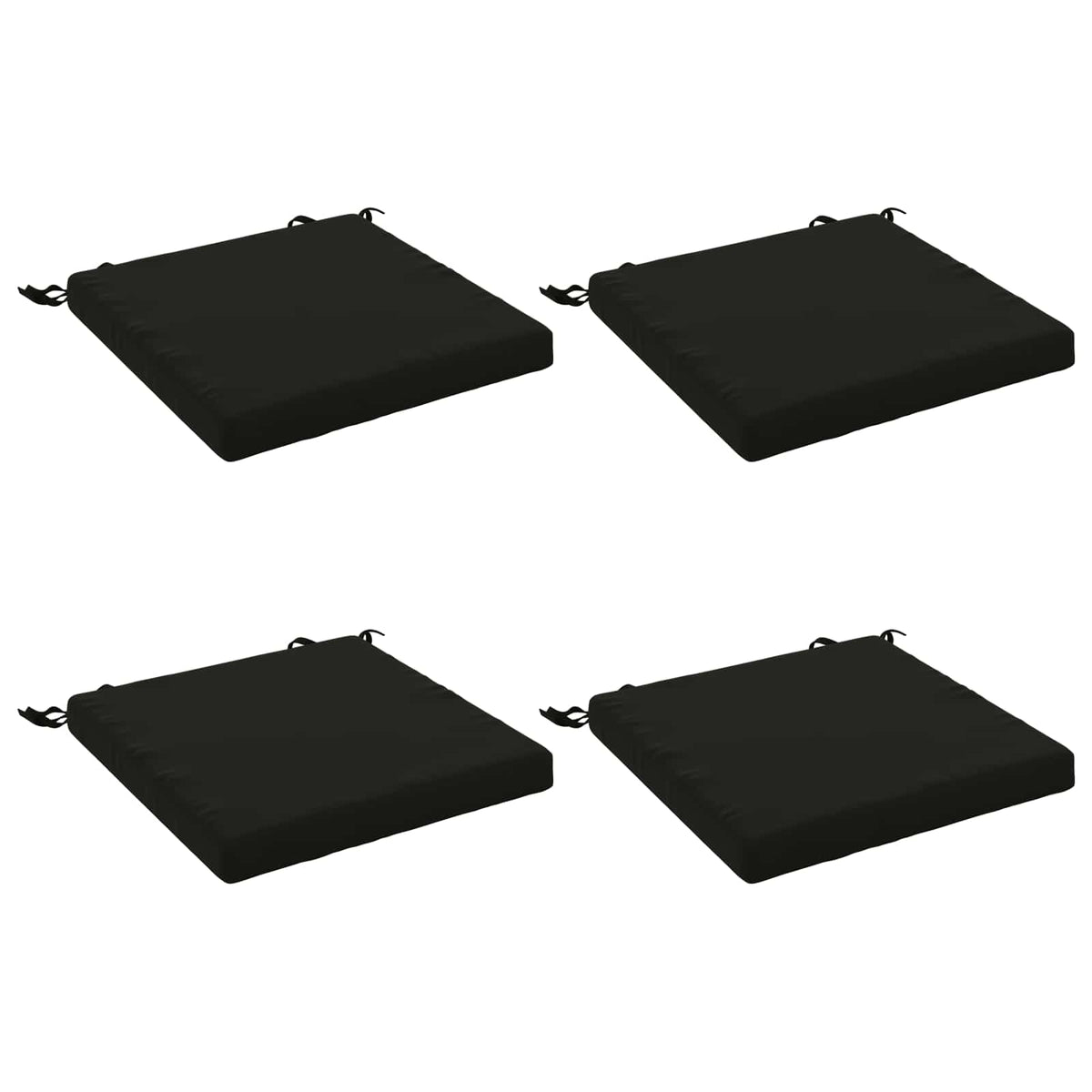 vidaXL 4-Piece Seat Cushions SOEST 4 pcs 100% Polyester Black