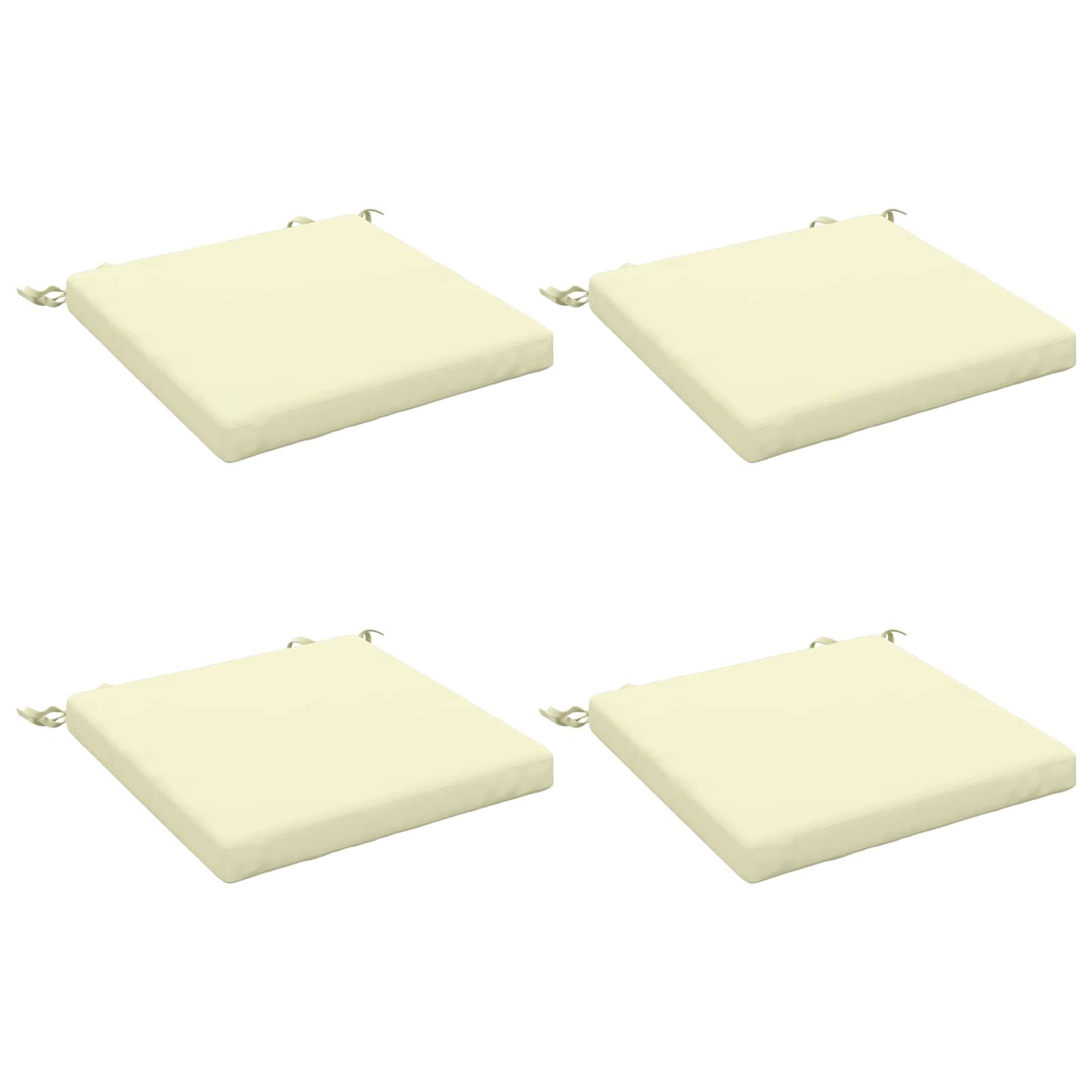 vidaXL 4-Piece Seat Cushions SOEST 4 pcs 100% Polyester Cream