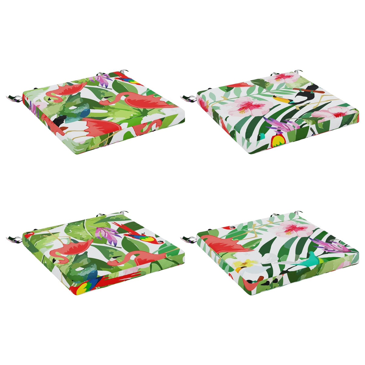 vidaXL 4-Piece Seat Cushions SOEST 4 pcs 100% Polyester Multicolour
