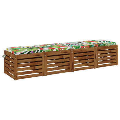 vidaXL 4-Piece Seat Cushions SOEST 4 pcs 100% Polyester Multicolour