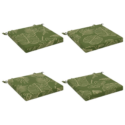 vidaXL 4-Piece Seat Cushions SOEST 4 pcs 100% Polyester Leaf Design