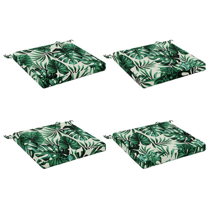vidaXL 4-Piece Seat Cushions SOEST 4 pcs 100% Polyester Leaf Pattern