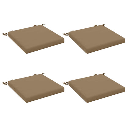 vidaXL 4-Piece Seat Cushions SOEST 4 pcs 100% Polyester Taupe