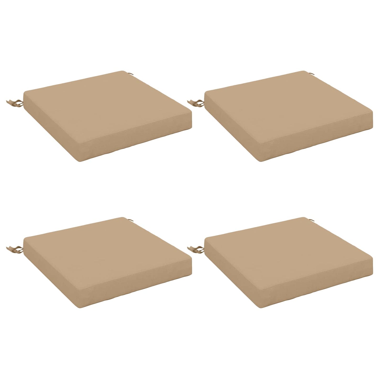 vidaXL 4-Piece Seat Cushions SOEST 4 pcs 100% Polyester Sand