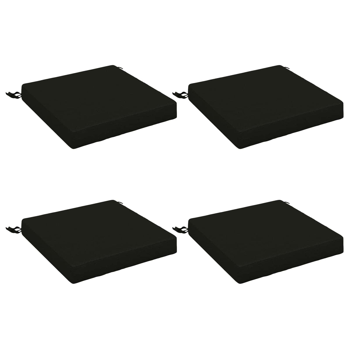 vidaXL 4-Piece Seat Cushions SOEST 4 pcs 100% Polyester Black