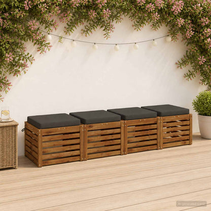 vidaXL 4-Piece Seat Cushions SOEST 4 pcs 100% Polyester Anthracite