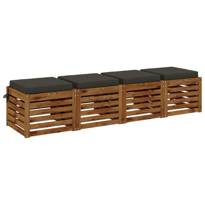 vidaXL 4-Piece Seat Cushions SOEST 4 pcs 100% Polyester Anthracite