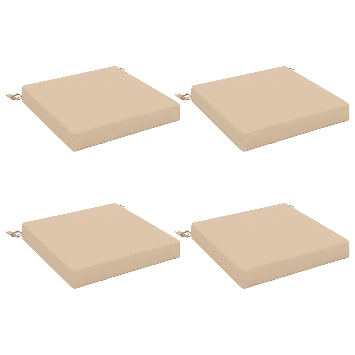 vidaXL 4-Piece Seat Cushions SOEST 4 pcs 100% Polyester Cream
