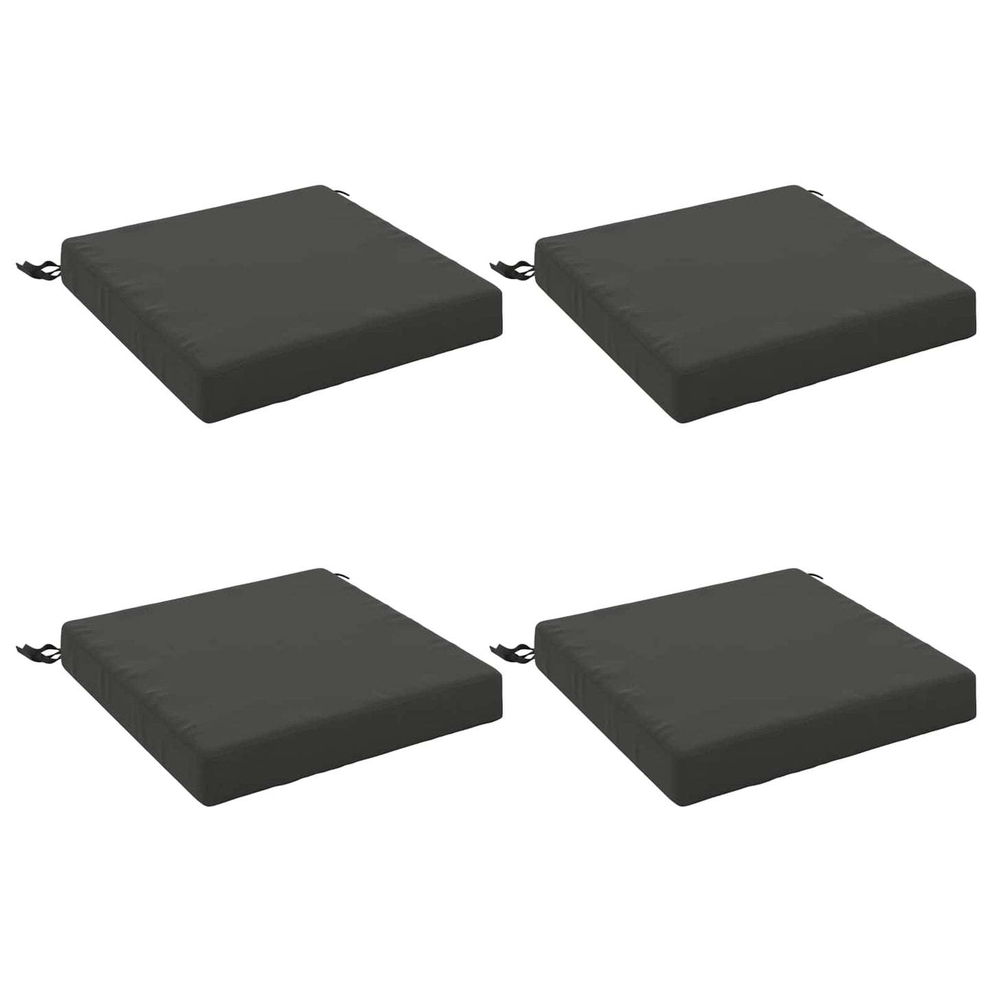 vidaXL 4-Piece Seat Cushions SOEST 4 pcs 100% Polyester Anthracite