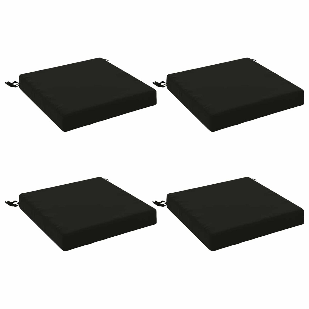 vidaXL 4-Piece Seat Cushions SOEST 4 pcs 100% Polyester Black