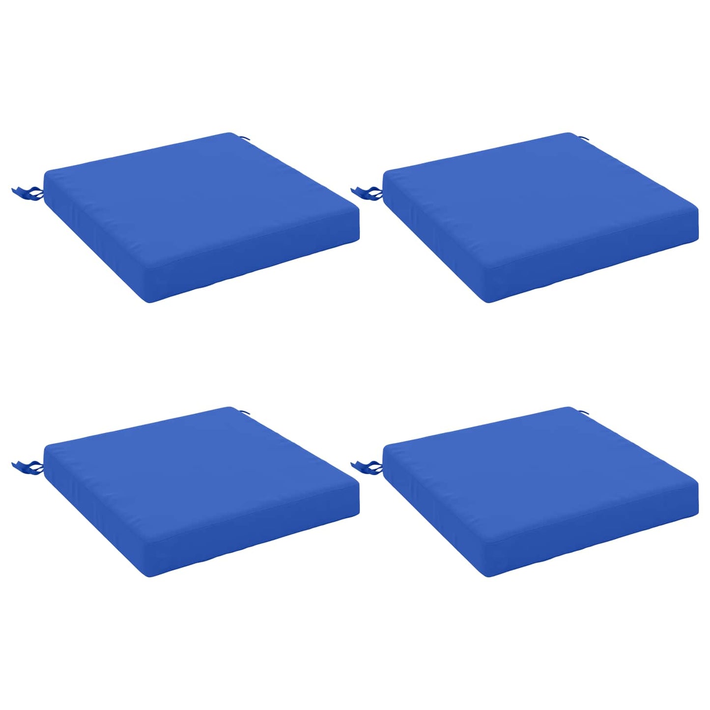 vidaXL 4-Piece Seat Cushions SOEST 4 pcs 100% Polyester Royal Blue