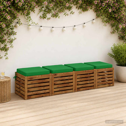 vidaXL 4-Piece Seat Cushions SOEST 4 pcs 100% Polyester Green