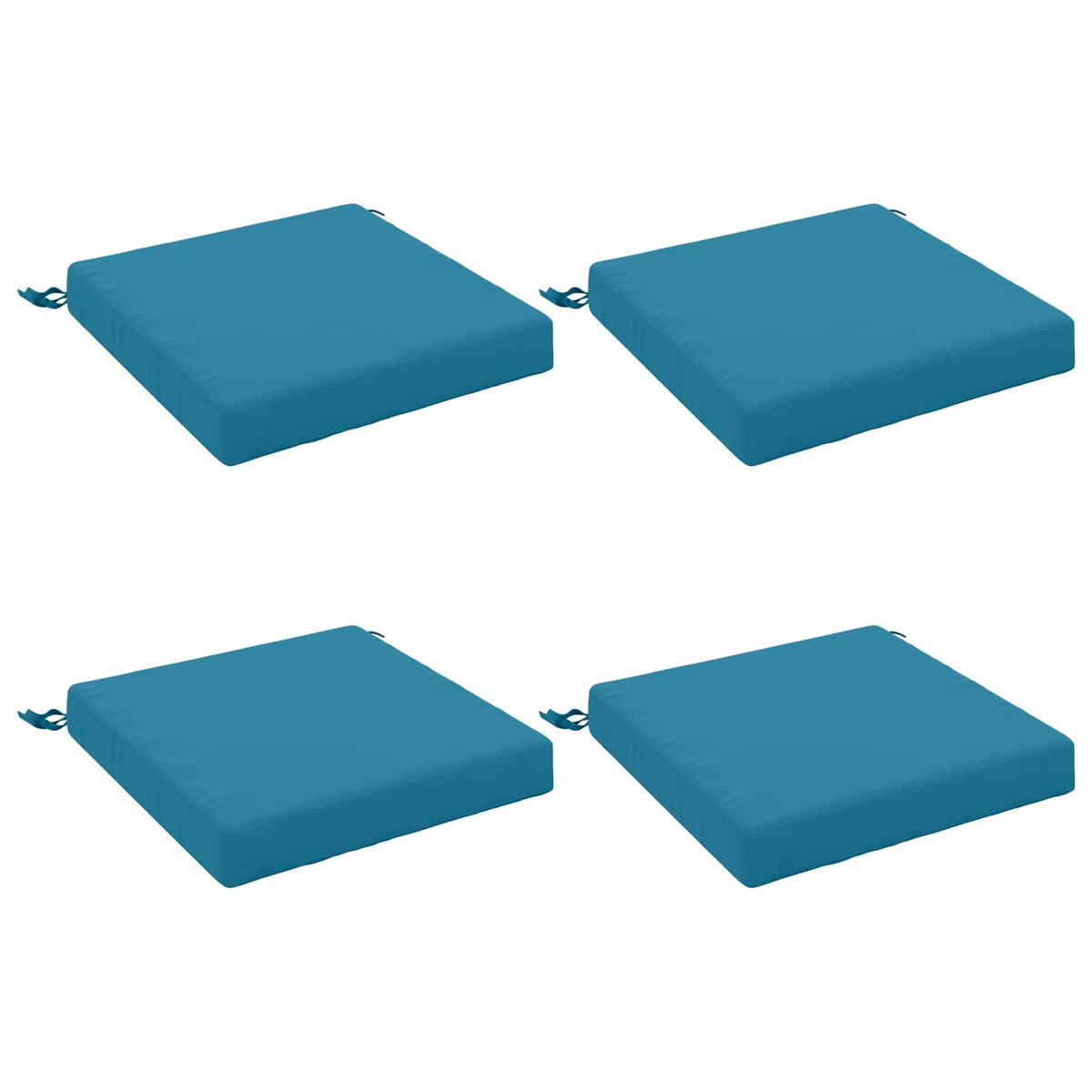 vidaXL 4-Piece Seat Cushions SOEST 4 pcs 100% Polyester Light Blue