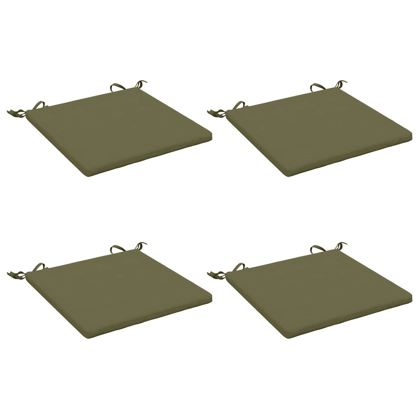 vidaXL 4-Piece Seat Cushions SOEST 4 pcs 100% Polyester Olive Green