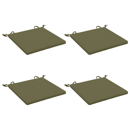 vidaXL 4-Piece Seat Cushions SOEST 4 pcs 100% Polyester Olive Green
