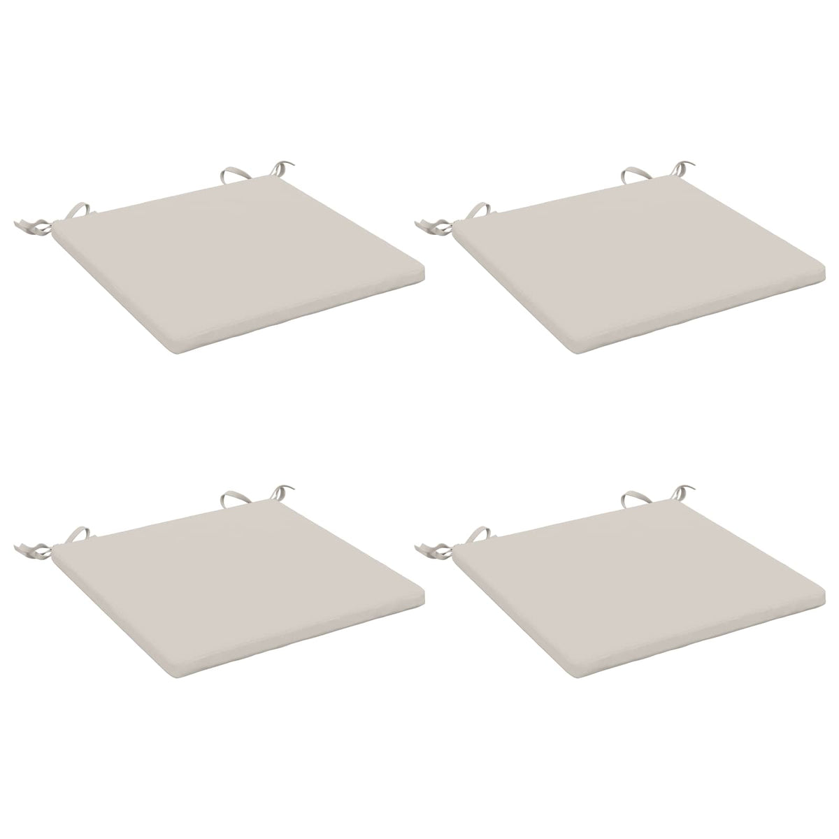 vidaXL 4-Piece Seat Cushions SOEST 4 pcs 100% Polyester White